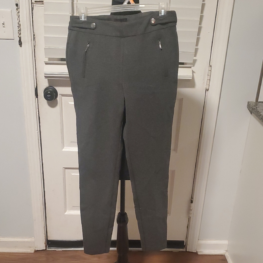 Rekucci Women's Charcoal Slim Ponte Trousers